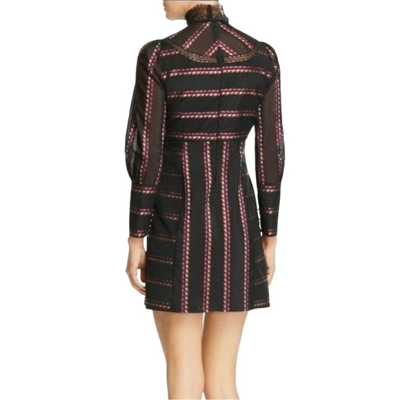 SANDRO Sibel Mock Neck Long Sleeve Dress - Picture 13 of 14